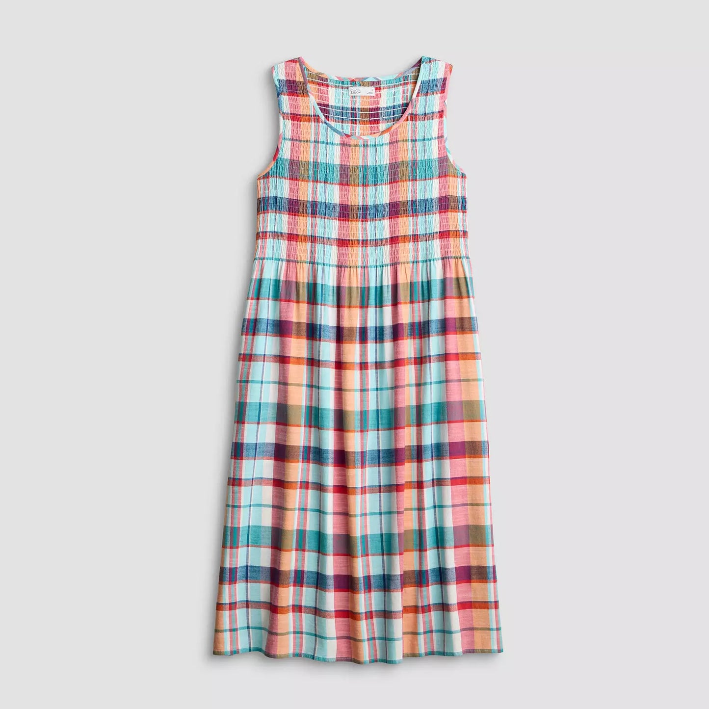 Women's Smocked Midi Dress – Elegant Casual Summer Print Dress