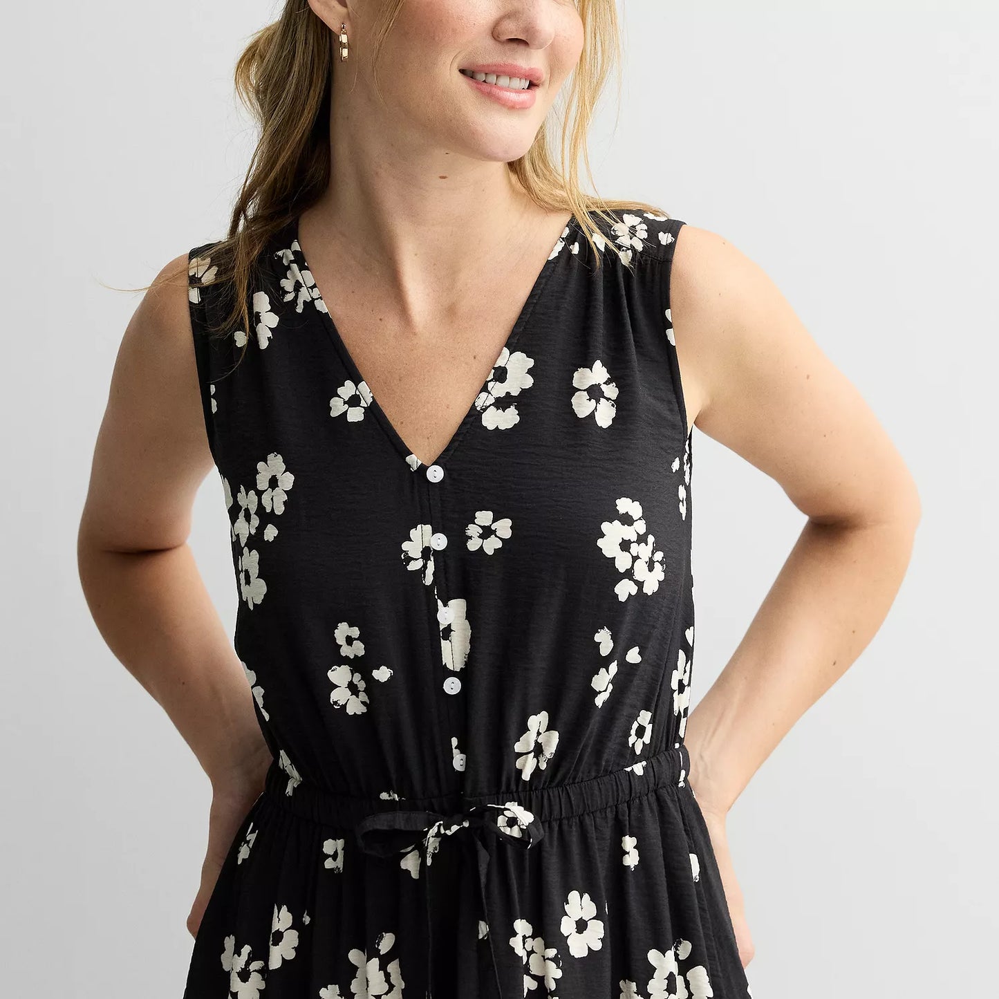 Women's Sonoma Goods For Life® Femme Button Bodice Maxi Dress – Casual Summer Style