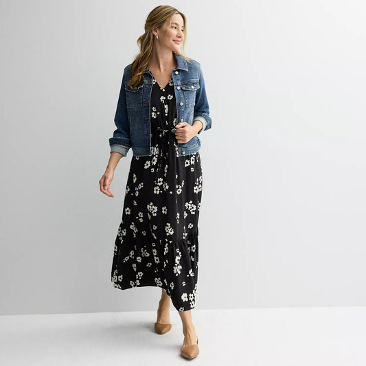 Women's Sonoma Goods For Life® Femme Button Bodice Maxi Dress – Casual Summer Style