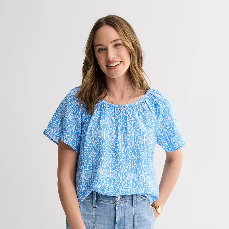 Women's Sonoma Goods For Life® Silk-Like Flutter Sleeve Top